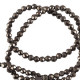 Faceted glass beads 2mm round Black-pearl shine coating